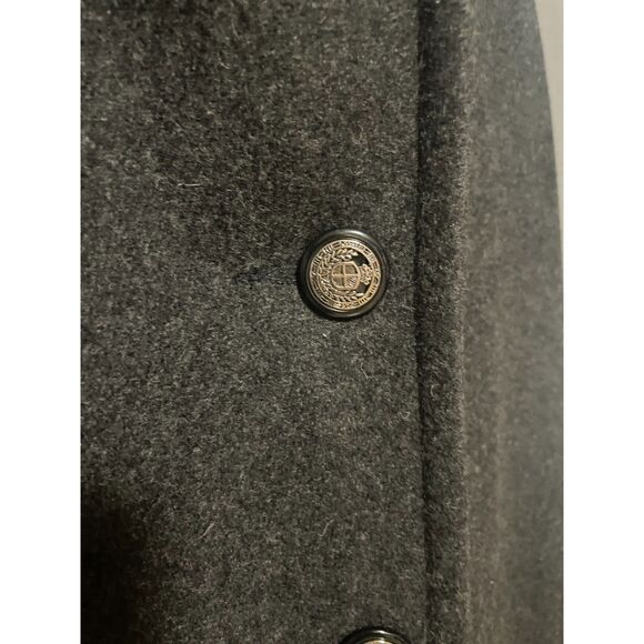 Vintage Jofeld Forstmann Wool Blend Coat Size 16 Long Black 80s Classic - Picture 8 of 16